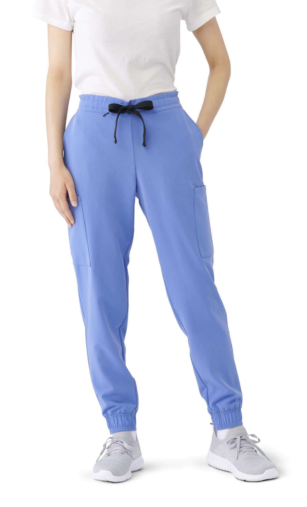 Medline First AVE Women's 7-Pocket Jogger-Style Scrub Pant, 2XLarge-Petite, Ceil Blue - Each - Image 1