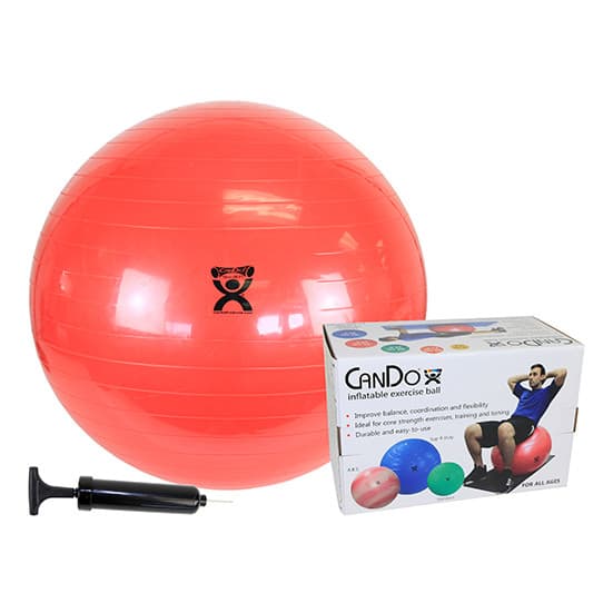 CanDo Exercise Ball Economy Set, 30 Inch, Red - Image 1