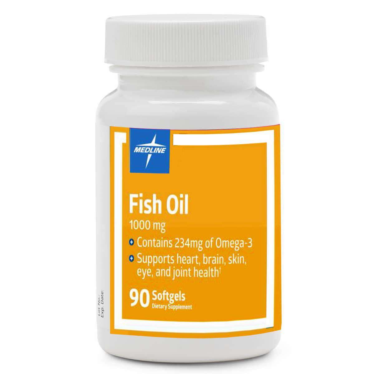 Medline Fish Oil Softgel, 1000 mg - Case of 2160 - Image 1