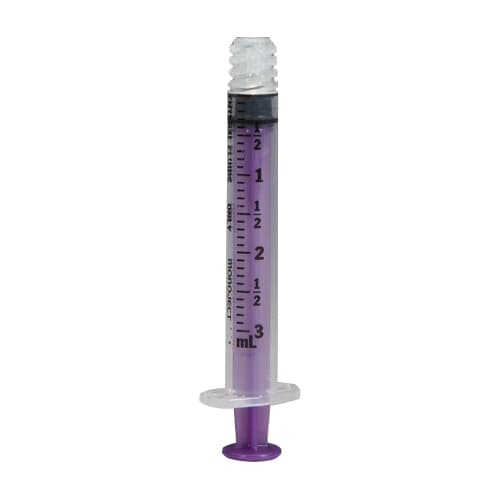 Monoject Enteral Feeding Irrigation Syringe, 3 mL - Case of 400 - Image 1