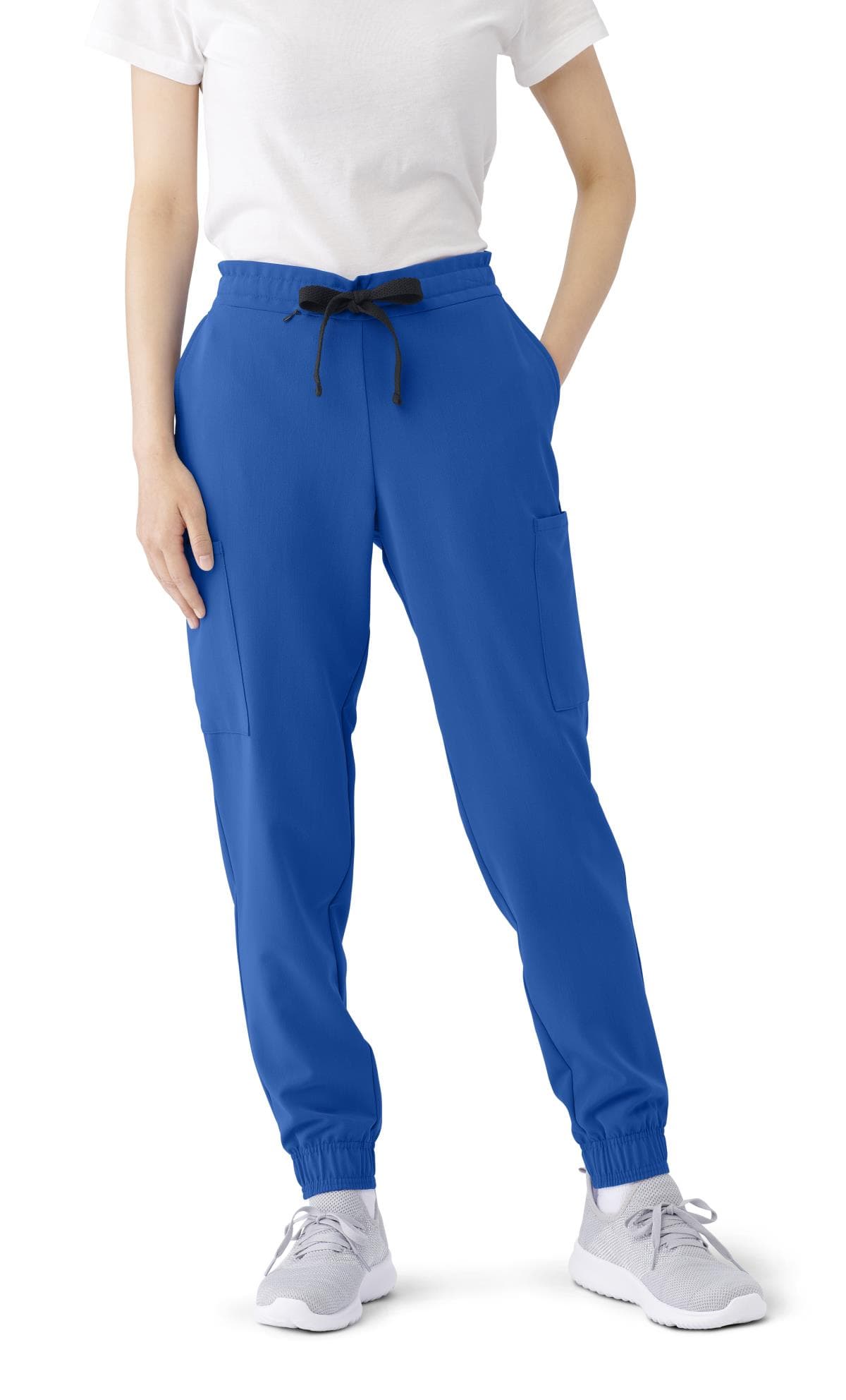 Medline First AVE Womens 7-Pocket Jogger-Style Scrub Pant, Small-Tall, Royal Blue - Each - Image 1