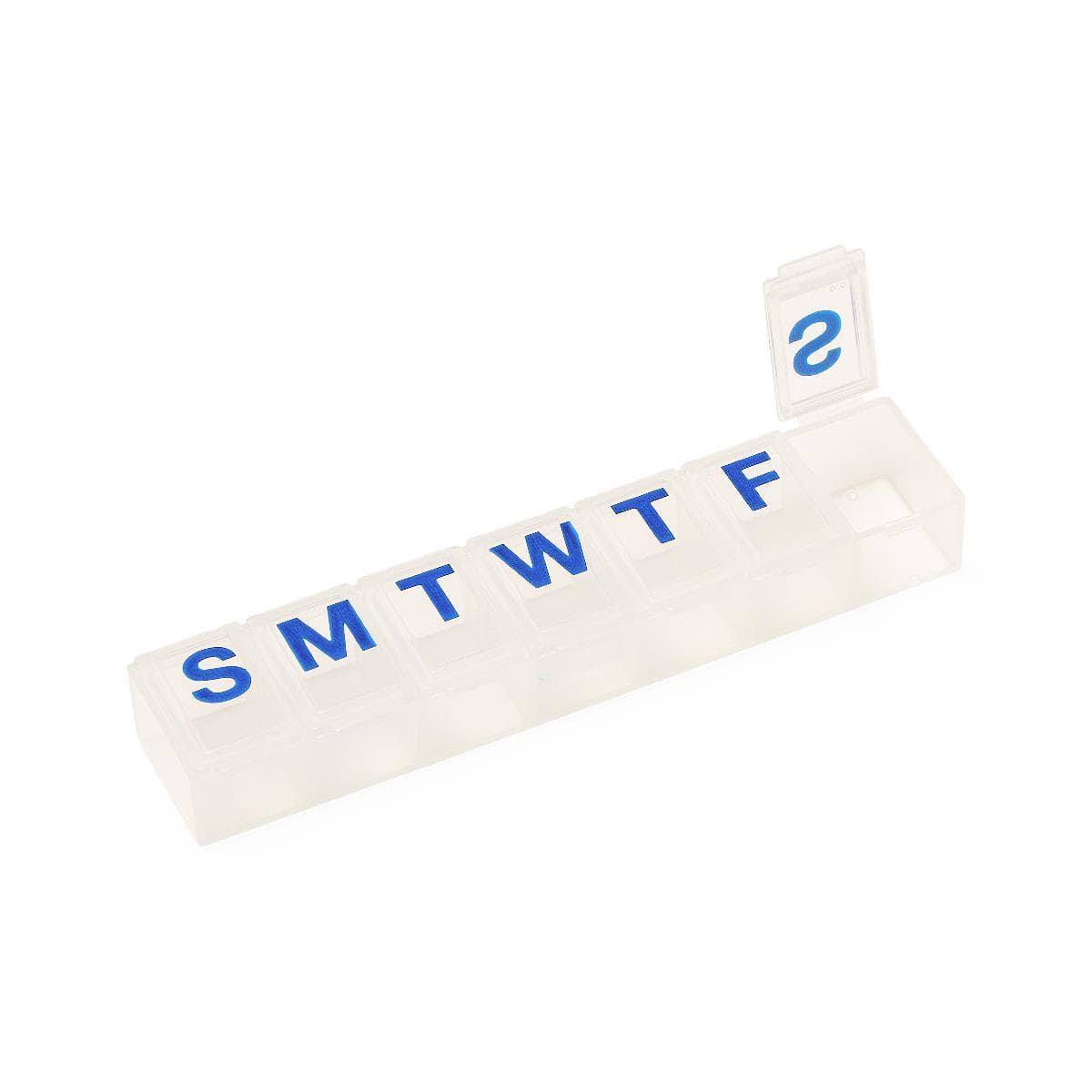 Medline 7-Day Classic Pill Organizer, 6"L x 0.8"H x 1"W, Clear, 1X-Day - Each - Image 1