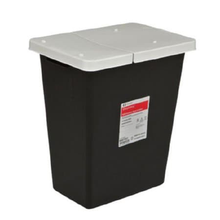 SharpSafety RCRA Waste Container with Gasketed Hinged Lid, 18.75H x 12.75D x 18.25"W - Case of 10 - Image 1