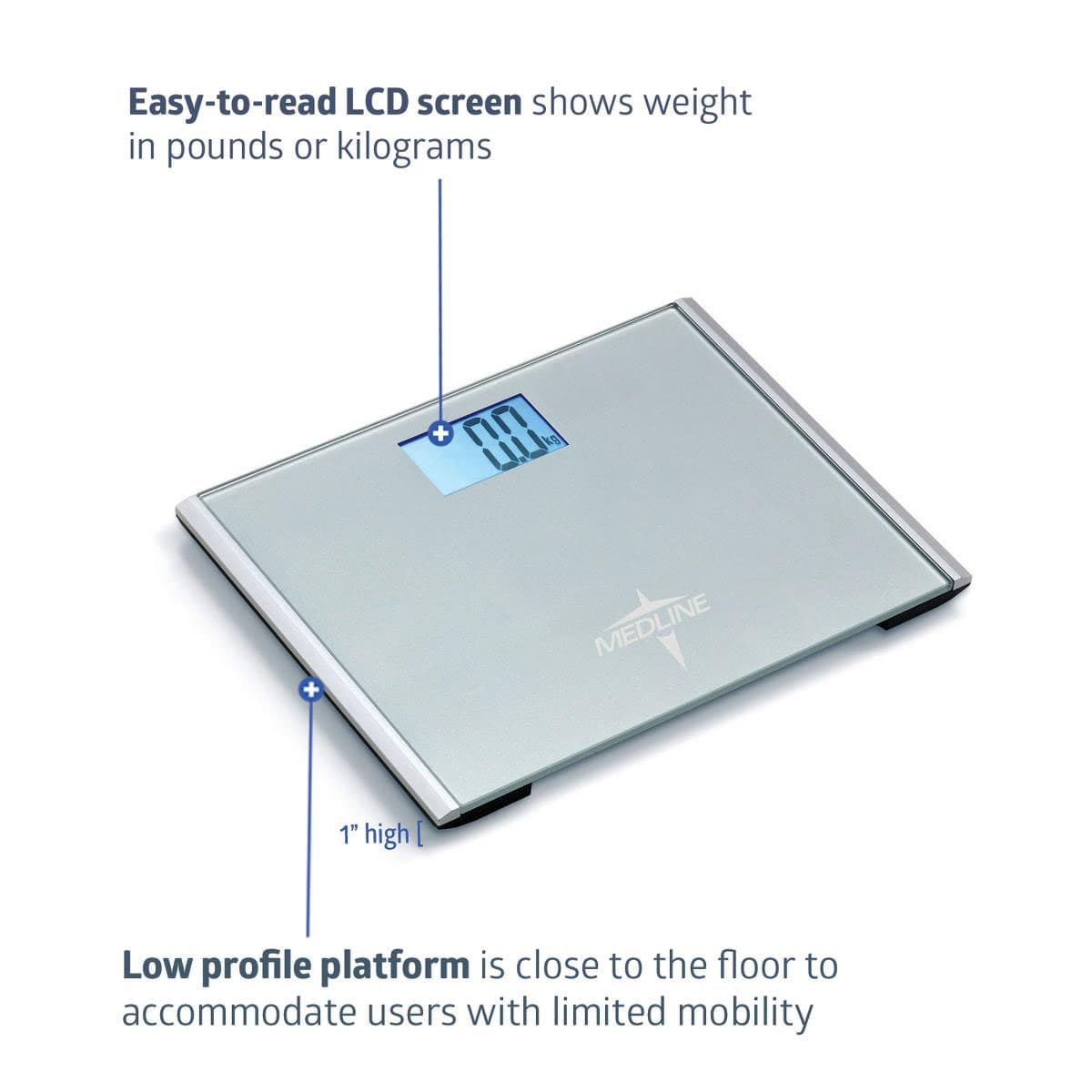 Medline Step-On Digital Bathroom Scale - Image 2
