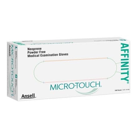 Micro-Touch Affinity Exam Glove Green Beaded Cuff 6.1 mil to 8.0 mil Range, Small - Case of 1000 - Image 1