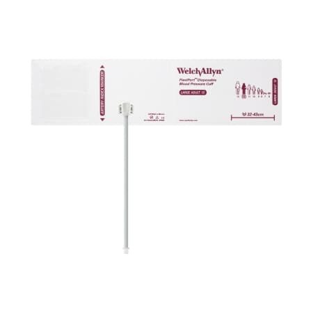FlexiPort Single Patient Use Blood Pressure Cuff White, 32 to 43 cm, Large Adult Cuff - Image 1