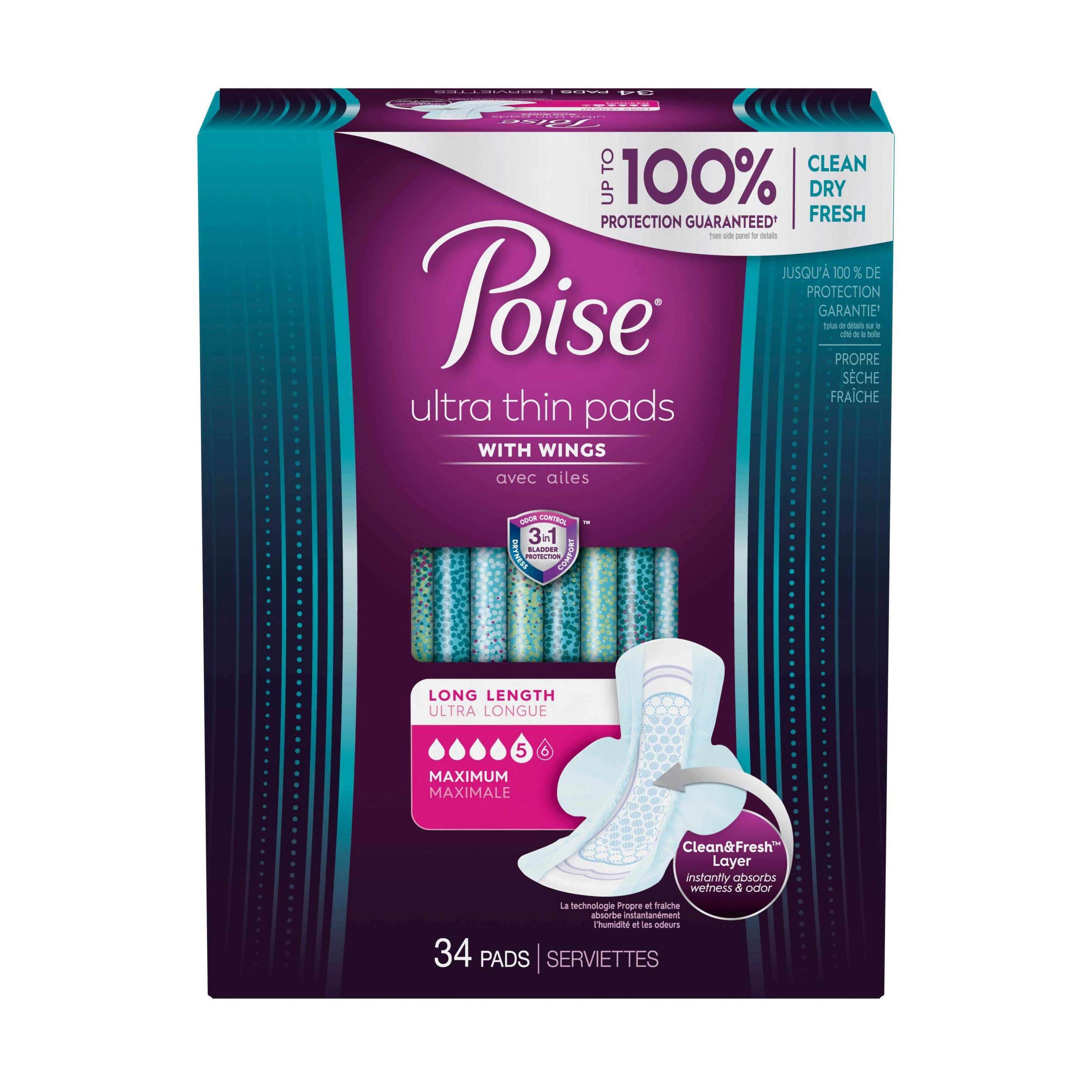 Poise Ultra Thin Max Pad - Case of 136 - Image 1
