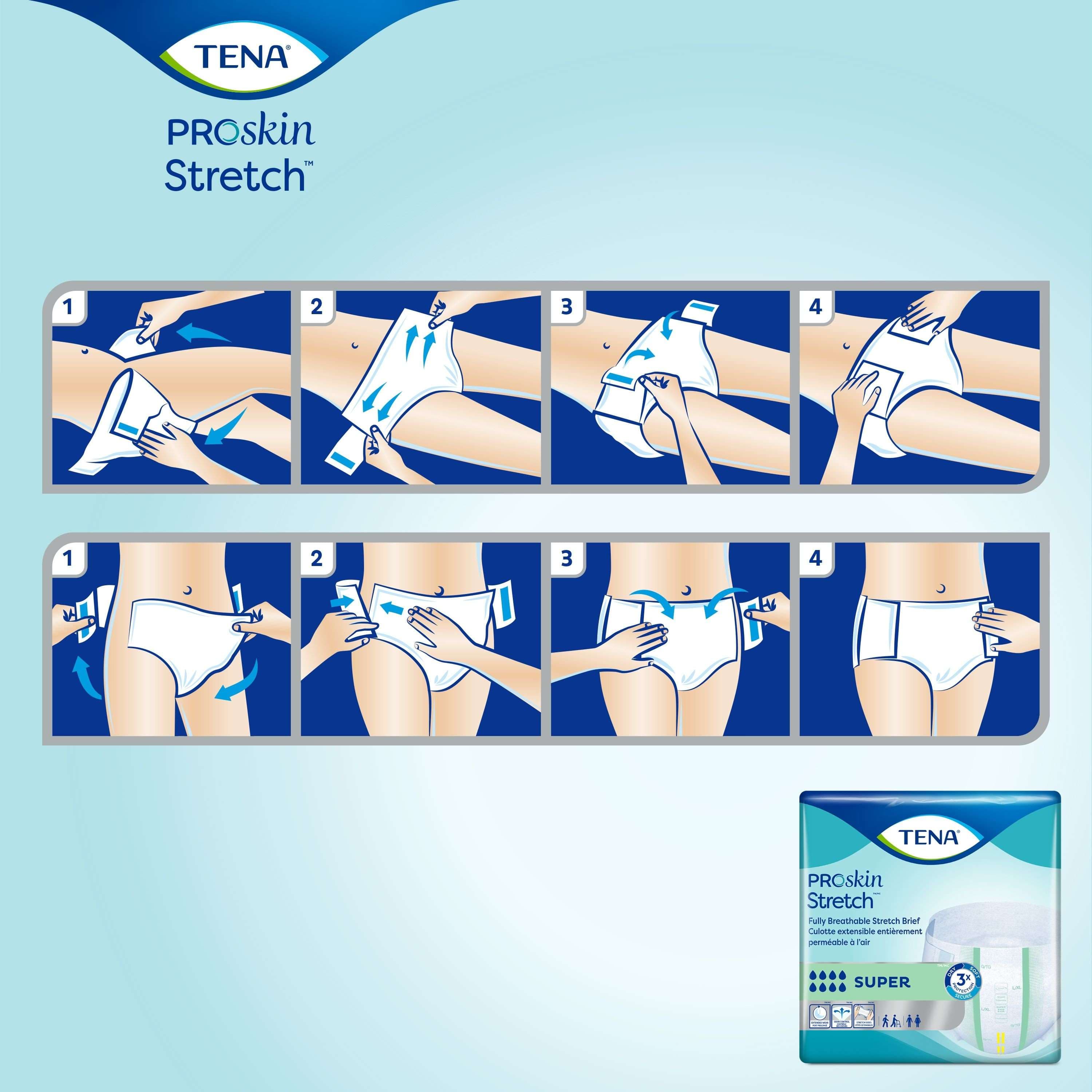 TENA ProSkin Stretch Super Incontinence Brief - Image 4
