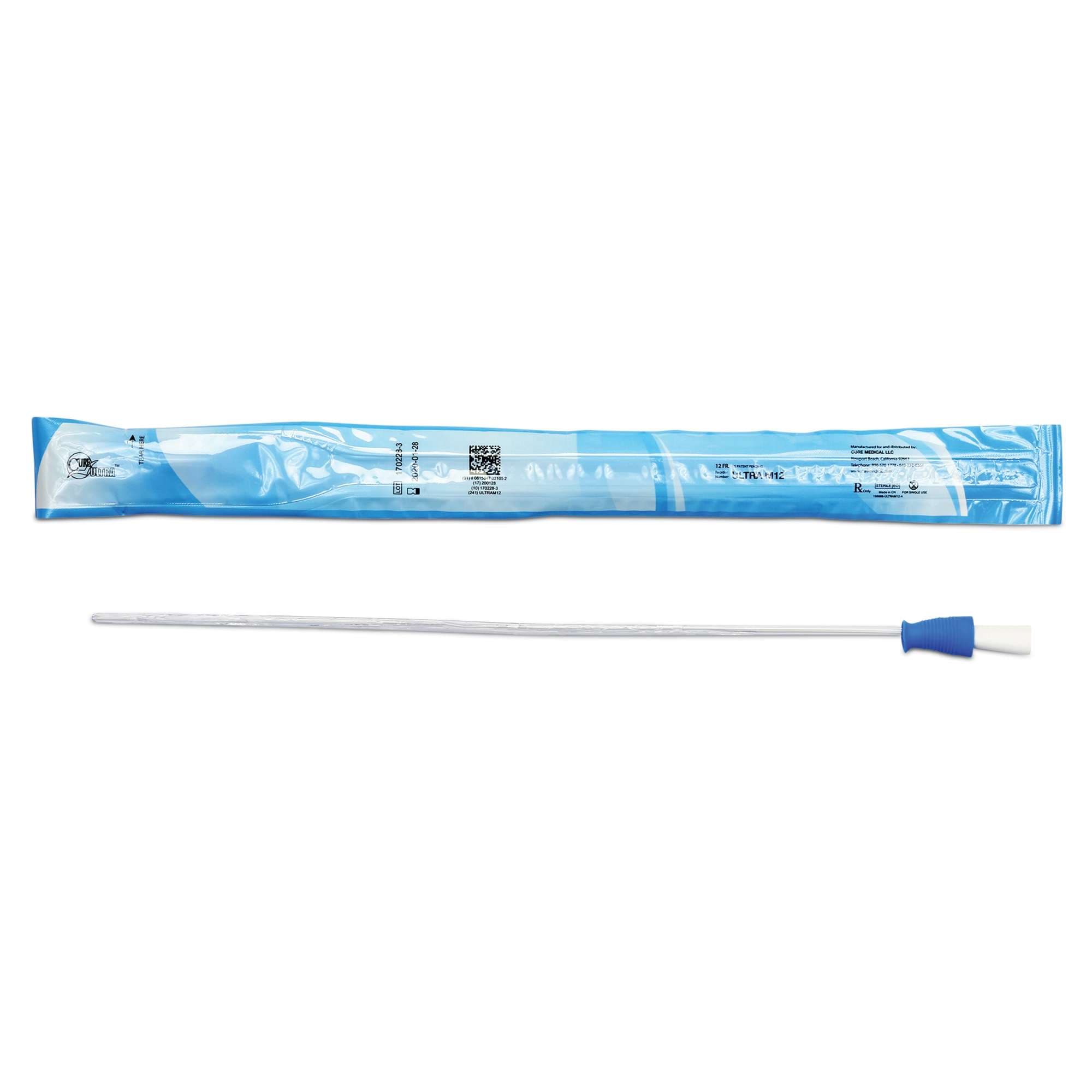 Cure Ultra Ready-to-Use Intermittent Catheter for Men, Size 12, 12 Fr - Each - Image 1
