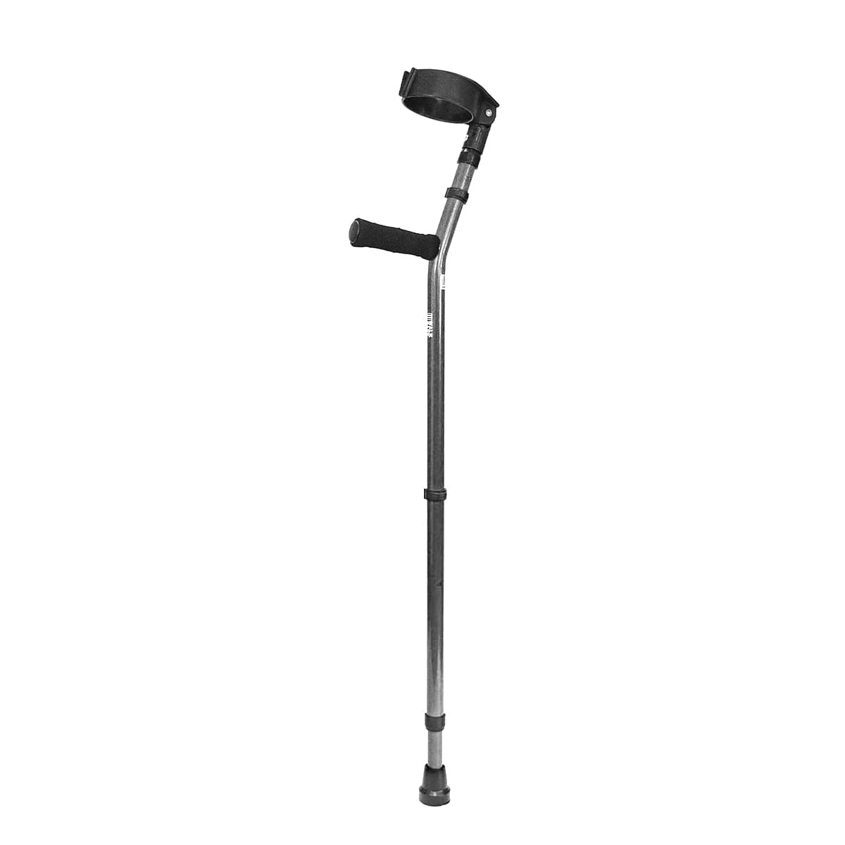 Walk Easy adult forearm bariatric crutches with full cuff (pair) - Granite grey - Image 1