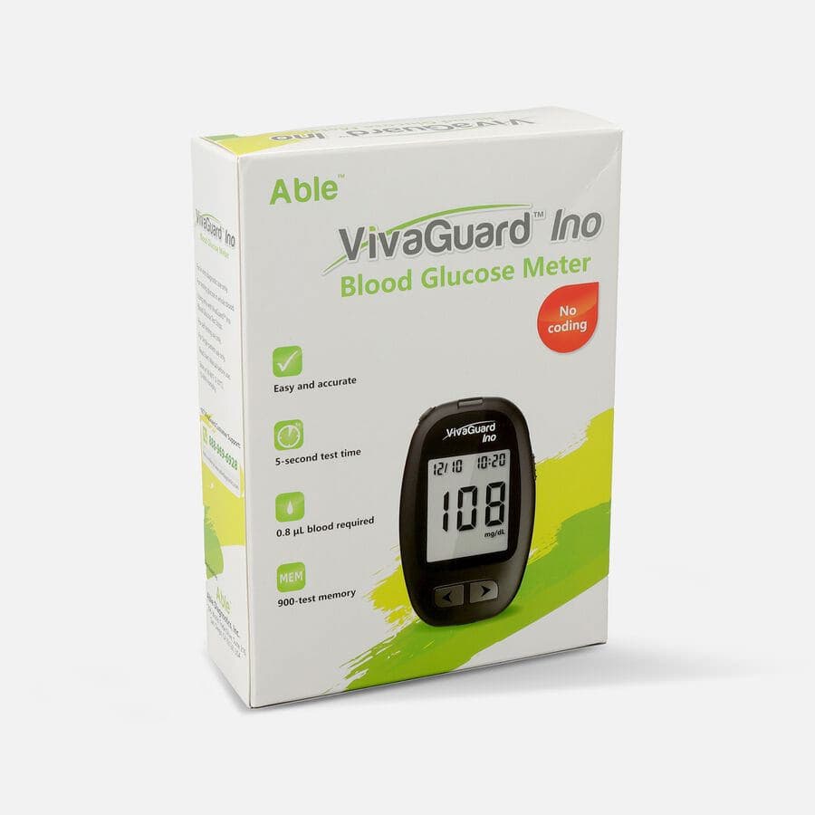 Able Diagnostics VivaGuard Ino Blood Glucose Meter, Black - Image 2
