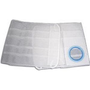 Nu-Hope 9" Flat panel Ostomy Support Belt Without Prolapse Flap, 2-3/4" White, Large - Each - Image 1