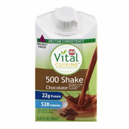 Vital Cuisine 500 Shake Ready to Use Oral Supplement, Chocolate, 8.45 oz - Case of 27 - Image 1