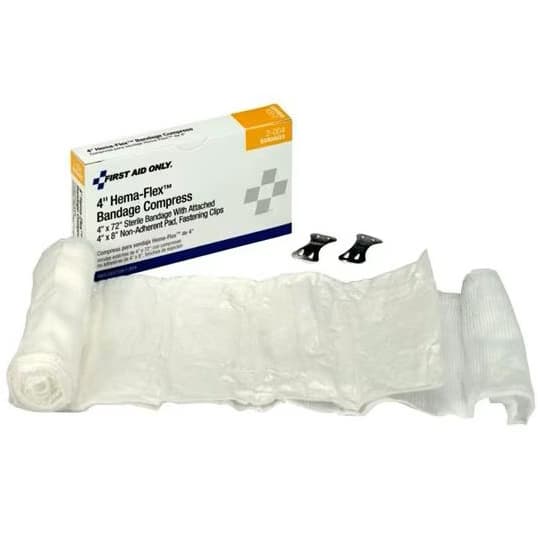 Hema-Flex Trauma Pressure Dressing with Wrap, 4 x 72 Inch - Case of 60 - Image 1
