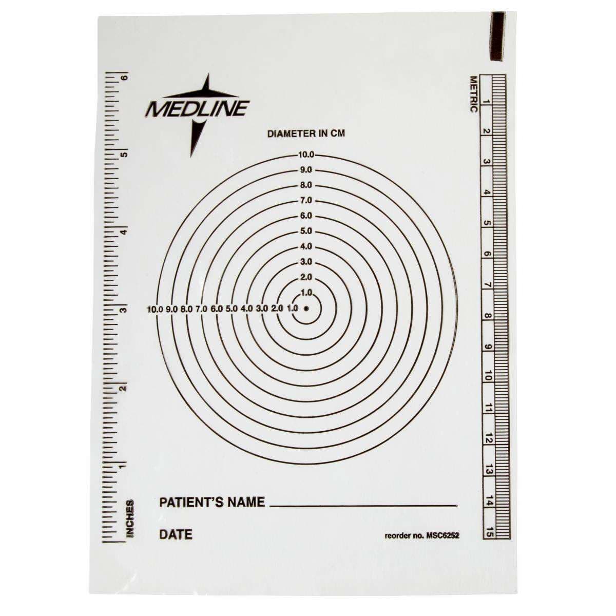 Medline Bullseye Plastic Wound Ruler - Each - Image 1