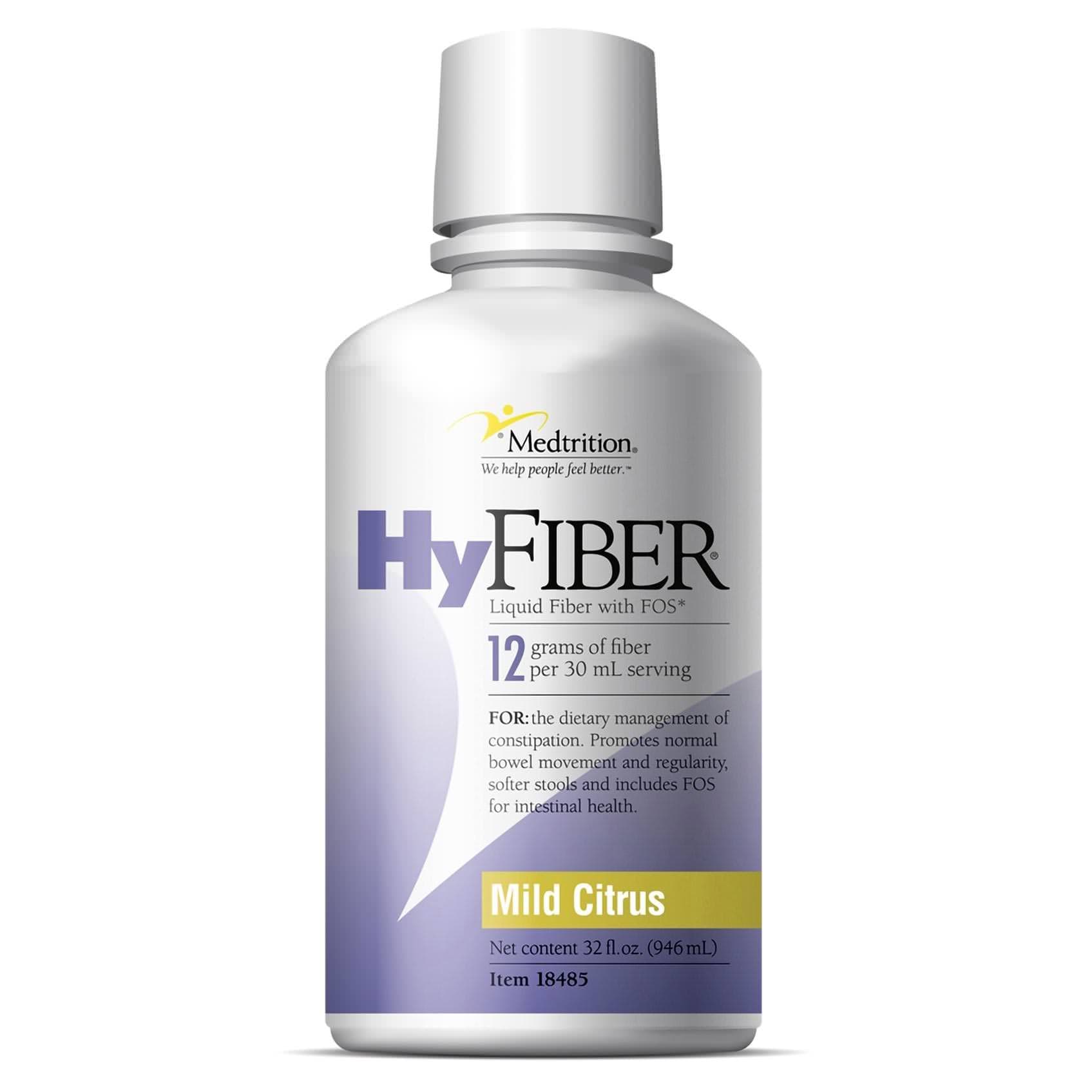 HyFiber with FOS Oral Supplement Tube Feeding Formula, Citrus, 32 oz bottle - Case of 4 - Image 1