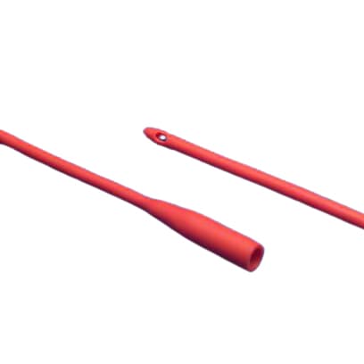 Dover Hydrophilic Red Rubber Urethral Catheter, 16 Fr - Each - Image 1