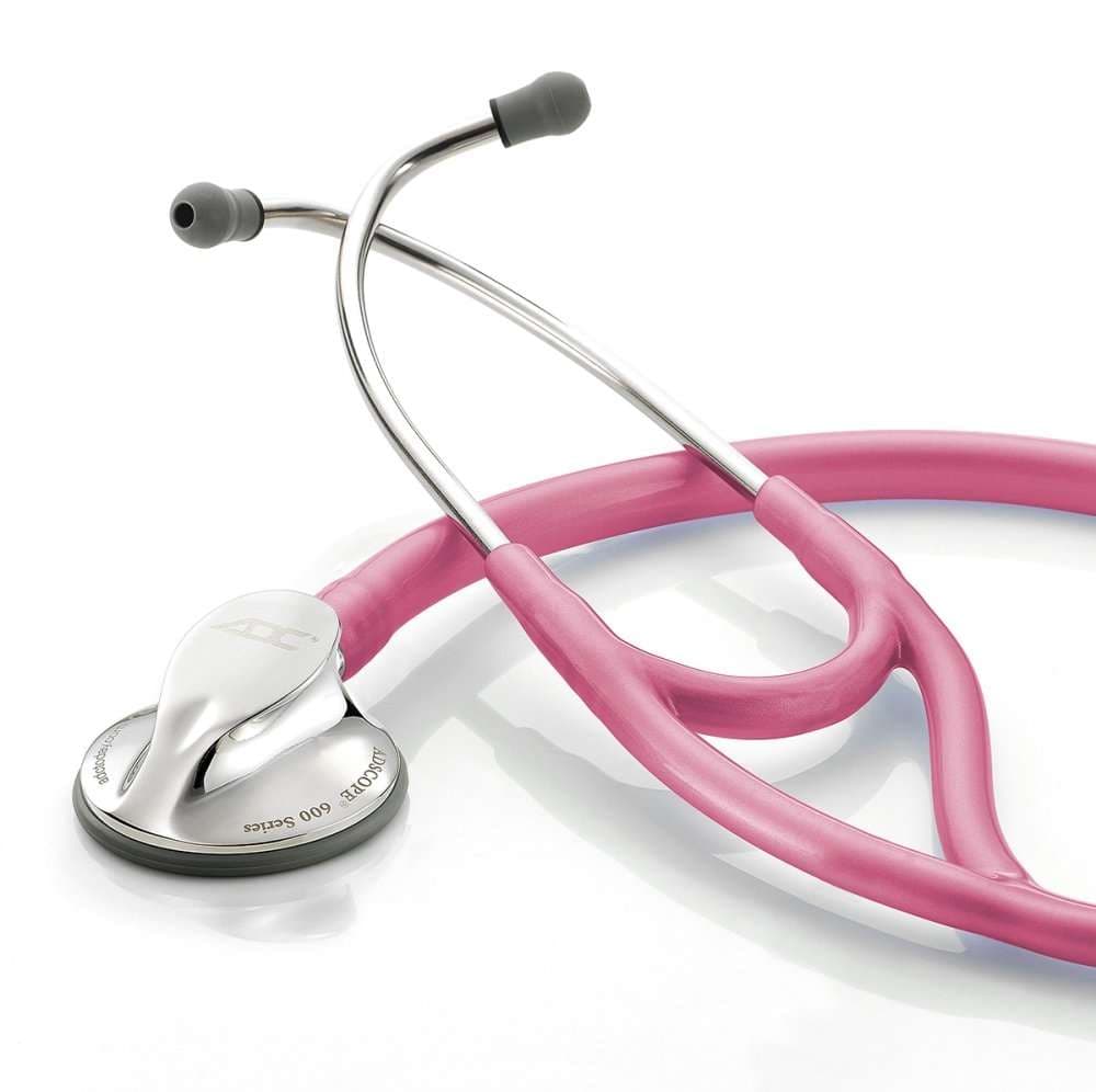 ADC Adscope Platinum Cardiology Stethoscope, Metallic Raspberry - Image 1