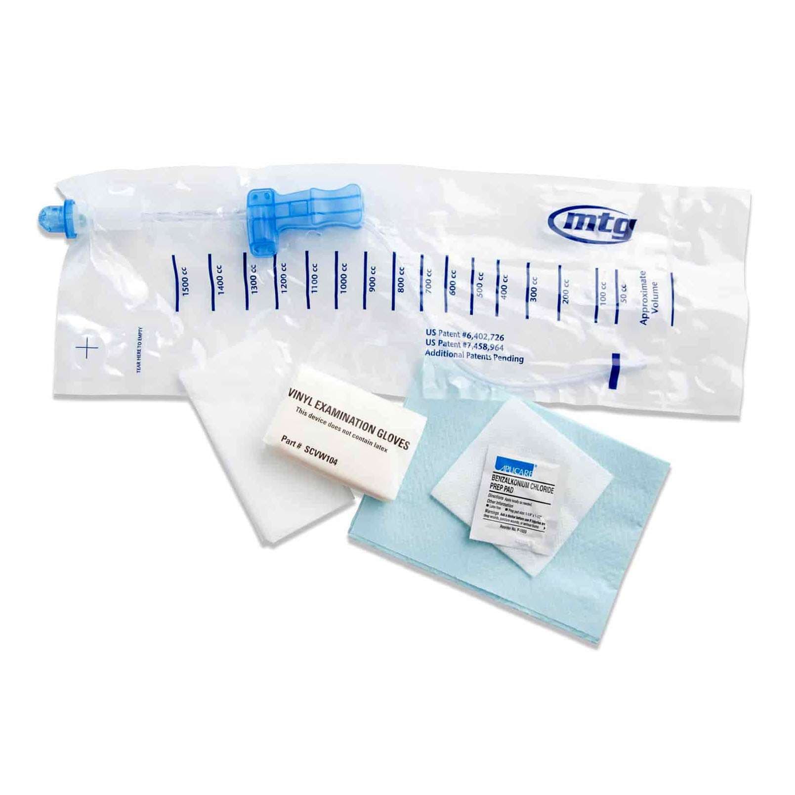 EZ-Gripper Closed System Firm Intermittent Catheter Kit, 16 Fr, 16" - Case of 50 - Image 1