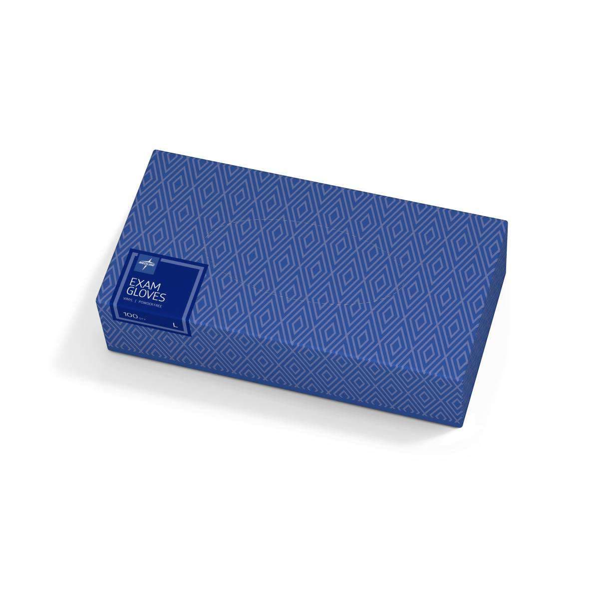 Medline Designer Boxed Vinyl Exam Gloves, Large - Box of 100 - Image 1