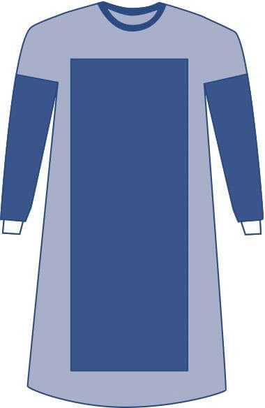 Medline Aurora Poly Reinforced Gown, Size XL - Case of 100 - Image 1