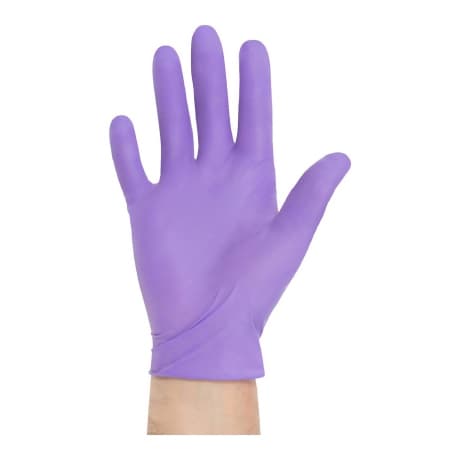 Purple Nitrile-Xtra Exam Glove Purple Lavender Beaded Cuff0.15 mm (5.9 mil), Large - Case of 500 - Image 1