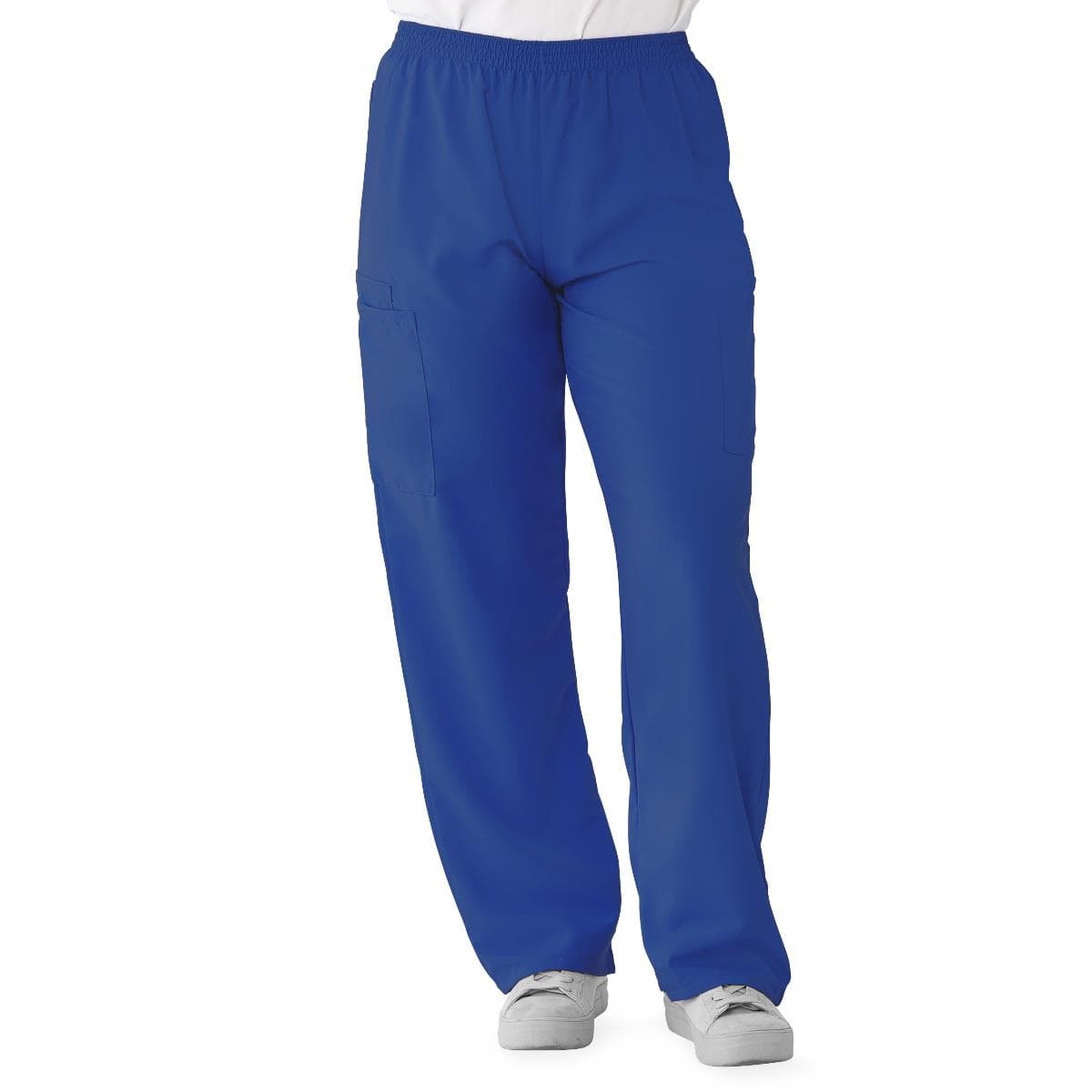 Medline Performax Unisex Elastic Waist Scrub Pants, Royal Blue, Extra Large - Image 1