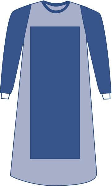 Medline Poly Gown with Breathable Sleeves, Size L - Case of 100 - Image 1