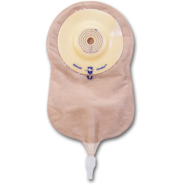 UltraMax 1-Piece Shallow Convex Urostomy Pouch, Cut-To-Fit, No Hole - Box of 5 - Image 1