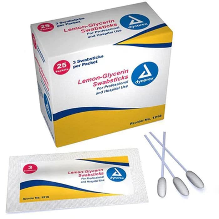 Dynarex Oral Swabsticks, Lemon-Glycerin - Case of 250 - Image 1