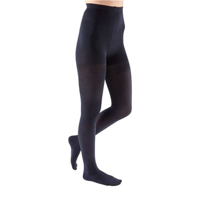 Mediven Comfort Compression Pantyhose 30-40mmHg Petite, Closed Toe, Navy, Size V - Pair - Image 1