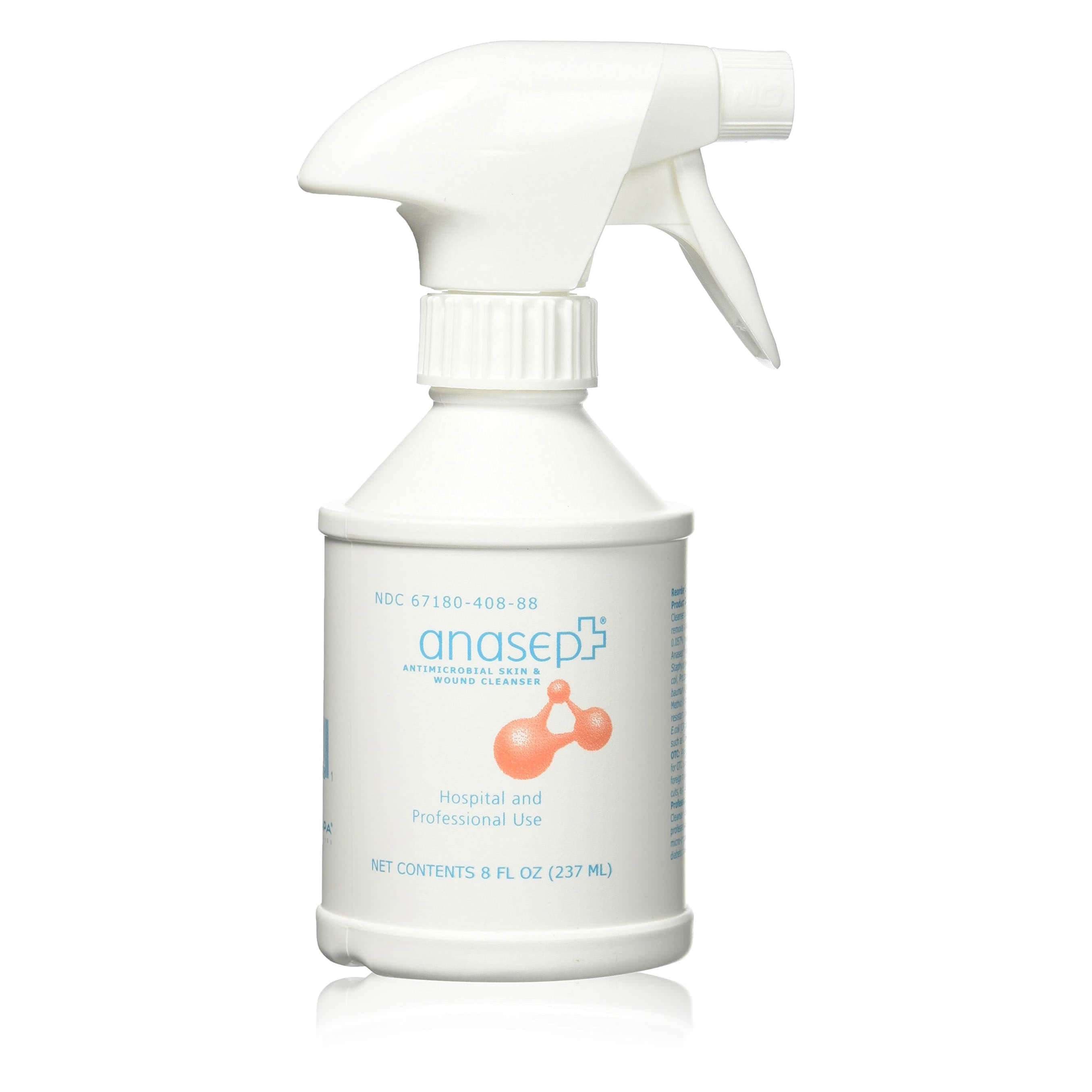 Anasept Antimicrobial Skin and Wound Cleanser with Trigger Sprayer, 8 oz - Case of 12 - Image 1