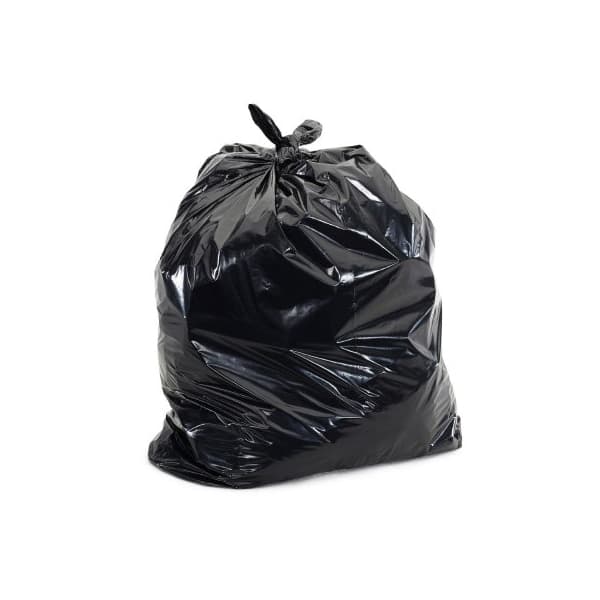 Colonial Bag Light Duty Trash Bag X-Seal Bottom, 10 gallon, Black - Case of 1000 - Image 1