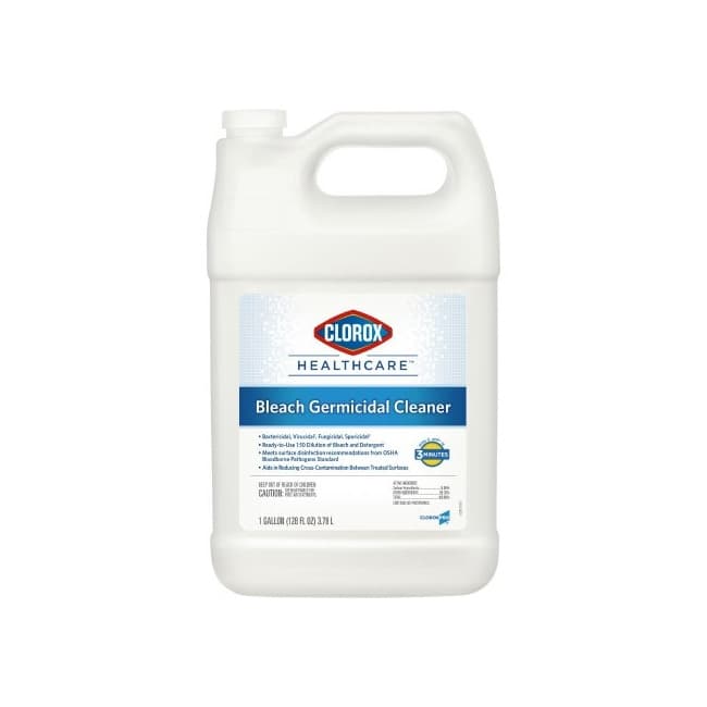 Clorox Healthcare Bleach Germicidal Surface Disinfectant Cleaner Refill Jug - Case of 4 - Image 1