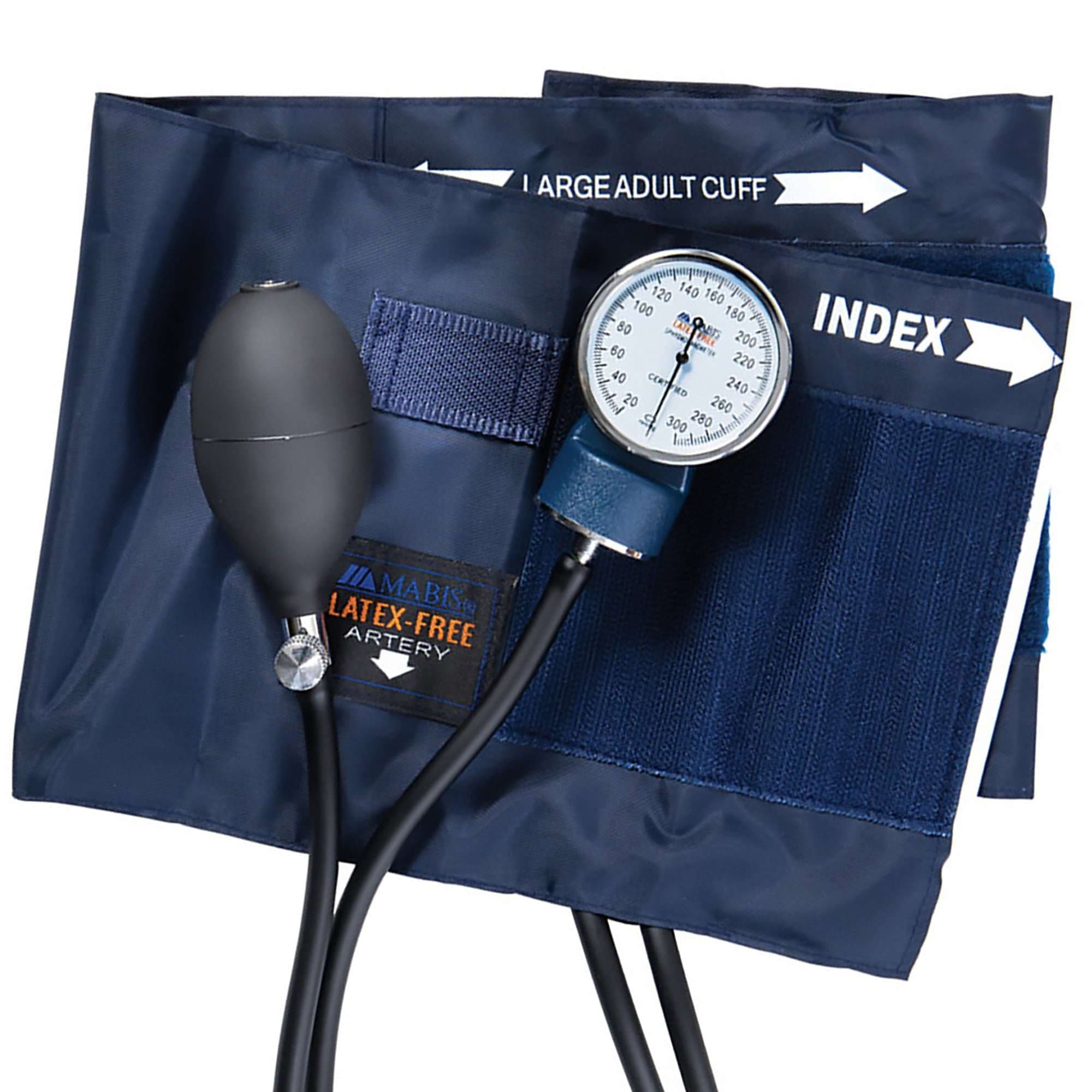 Mabis Adult Precision Aneroid Sphygmomanometers with Blue Nylon Cuff - Image 3