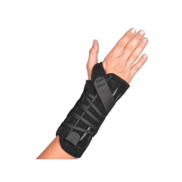 Titan Wrist Brace Black Single-Pull Lace Closure, Hook and Loop Strap Closure, Right Hand - Each - Image 1