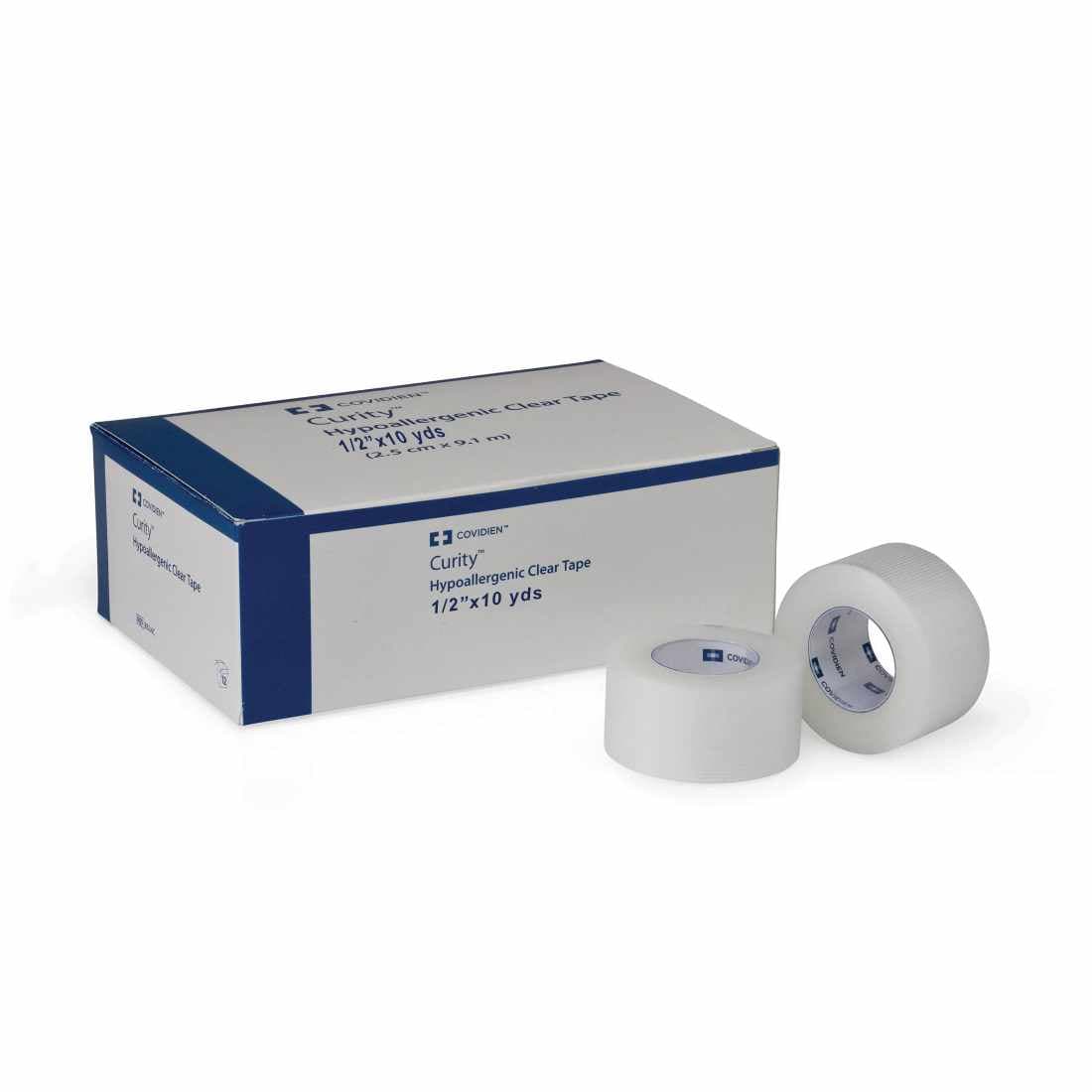 Kendall Hypoallergenic Clear Tape, 1/2 Inch x 10 Yard - Each - Image 1