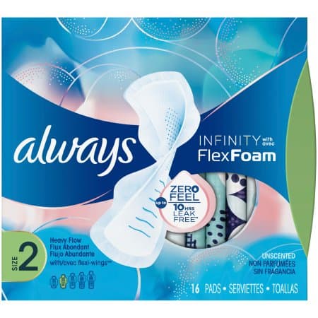 Always Infinity with Flex Foam Super Absorbency Feminine Pad - Case of 192 - Image 1