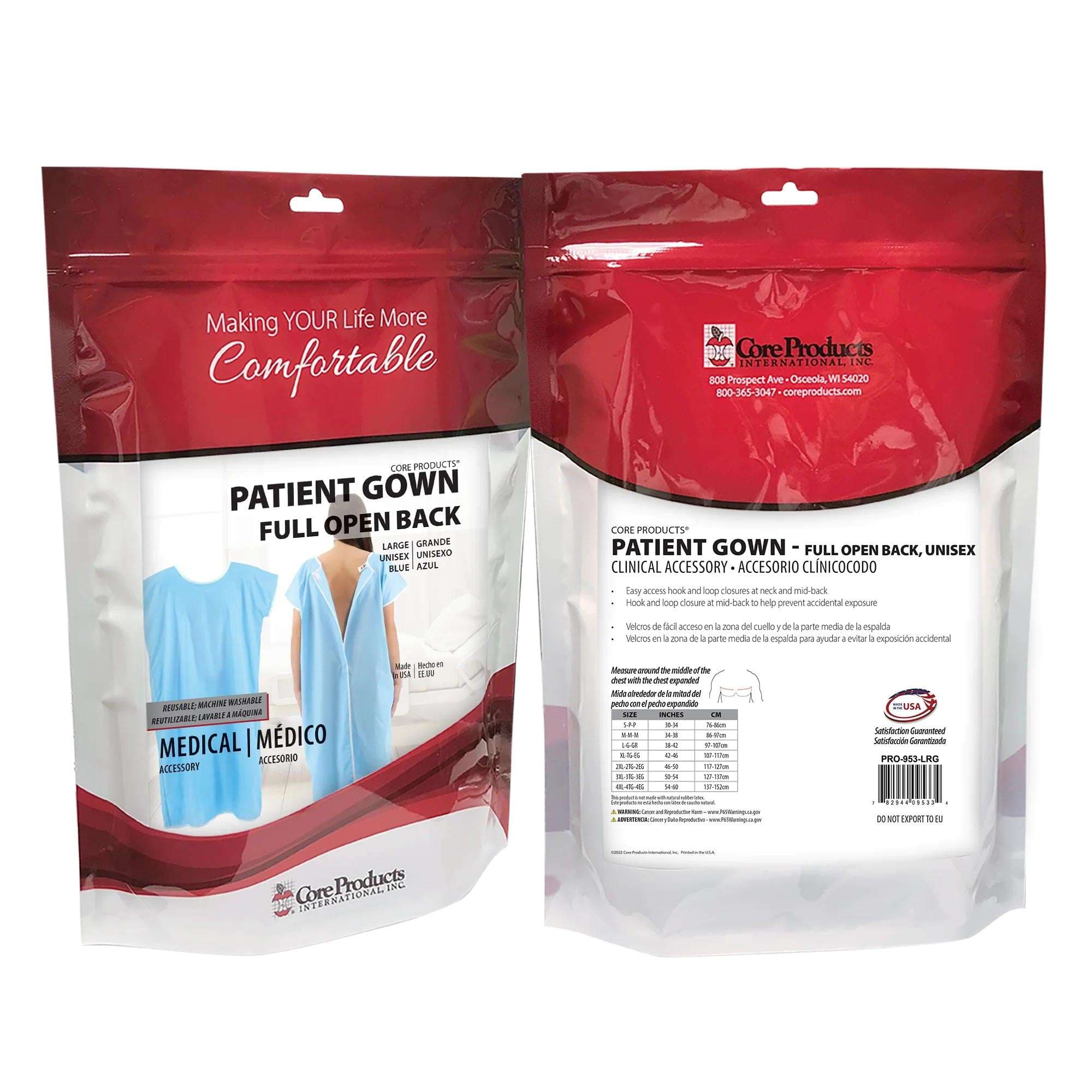 Core Patient Gown Blue - Image 7