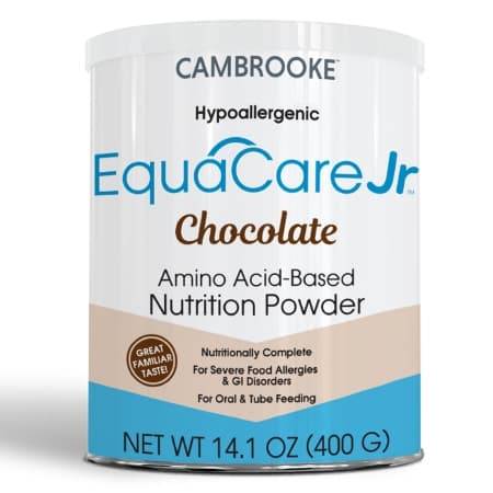 EquaCare Jr Amino Acid Based Pediatric Oral Supplement, Chocolate, 14.1 oz - Case of 6 - Image 1