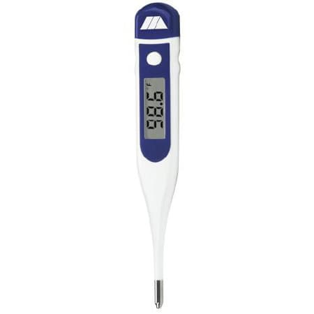 Mabis Slim Shape Waterproof Digital Thermometer, Rigid Tip, Large