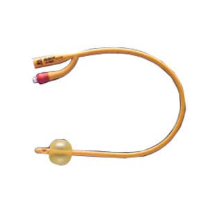 Rusch Gold Siliconized Coated 2-Way Foley Catheter, 5-15cc Balloon, 24 Fr 16" - Box of 10 - Image 1