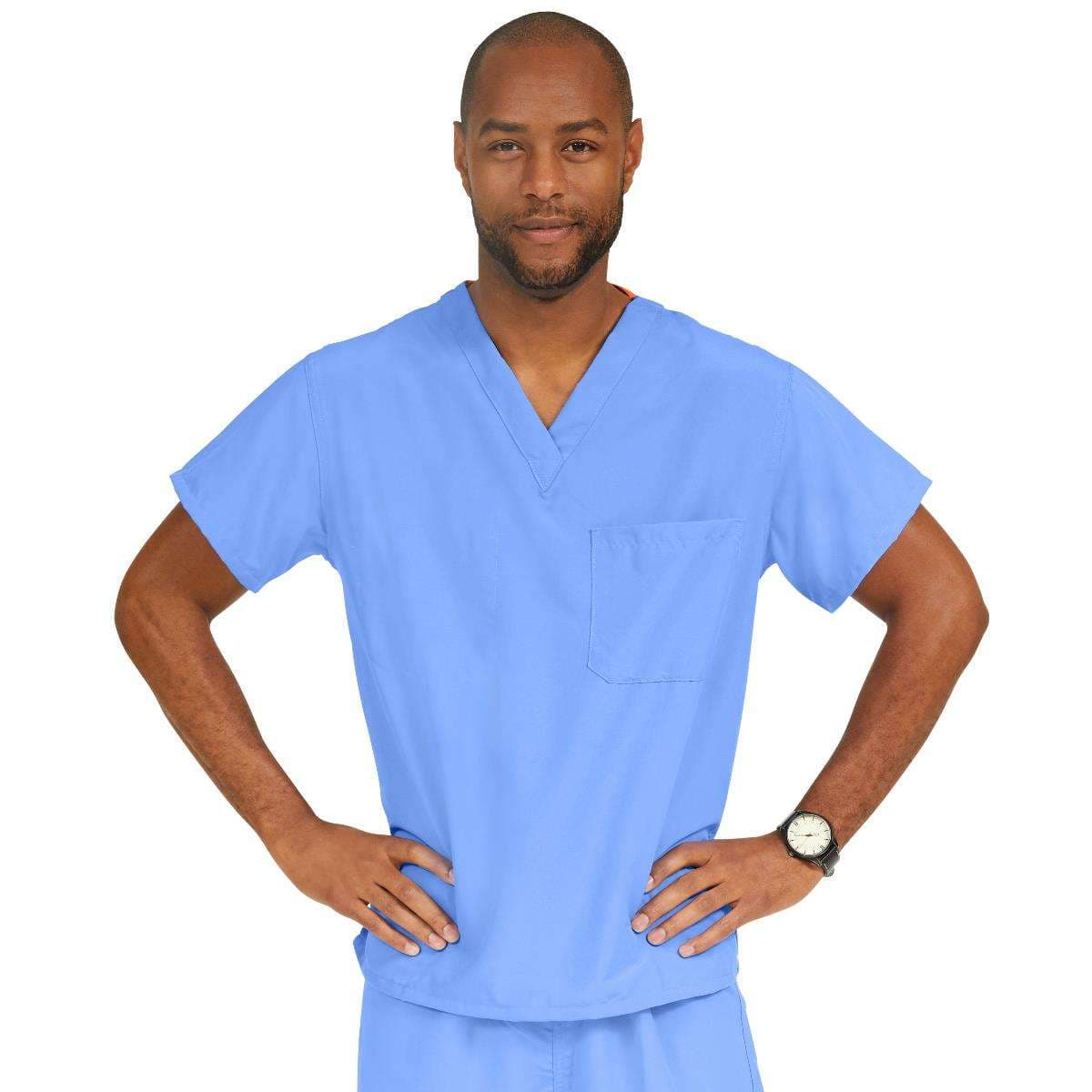 Medline PerforMAX Unisex Reversible V-Neck Scrub Tops with 2 Pockets - Image 2