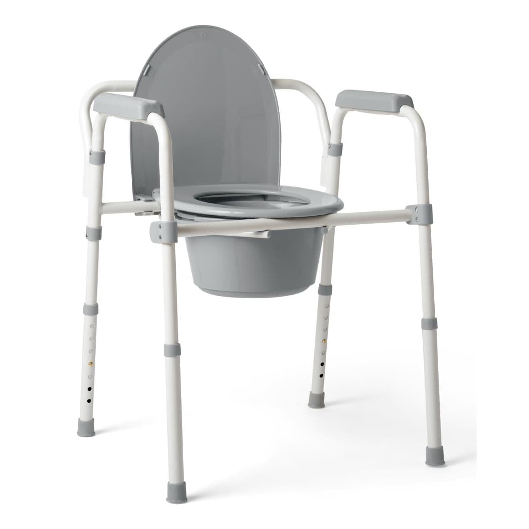Medline Standard Steel 3 in 1 Folding Commodes