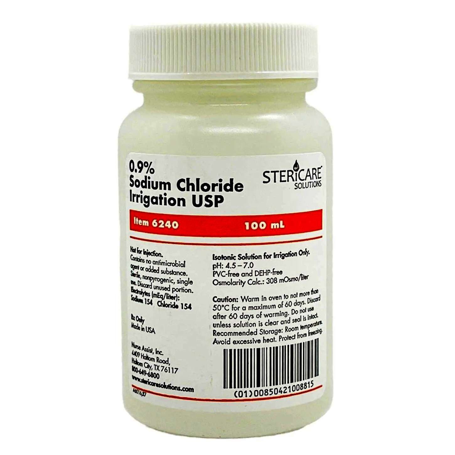 SteriCare USP Normal Saline, 100 mL - Image 1