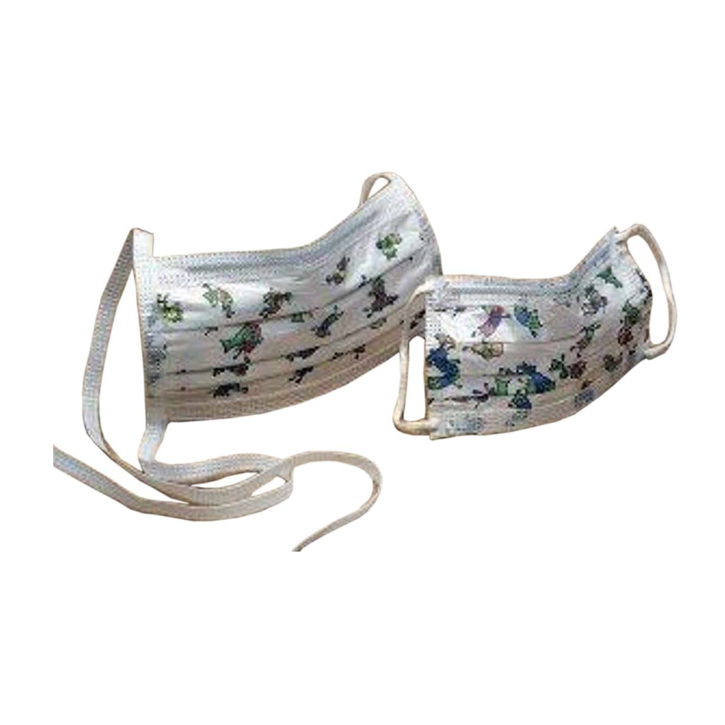 Cardinal ASTM Level 1 Earloop Procedure Mask with Pediatric Print - Case of 300 - Image 1