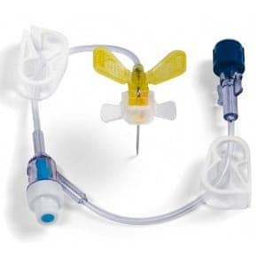 MiniLoc Huber Needle Set, Safety Winged Infusion Set with Y-Injection Site - Case of 20 - Image 1