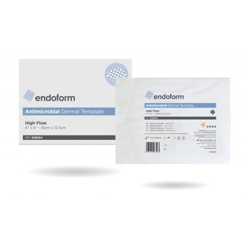 Endoform High Flow Antimicrobial Dermal Template Collegen Dressing, 4 x 5 Inch - Box of 10 - Image 1