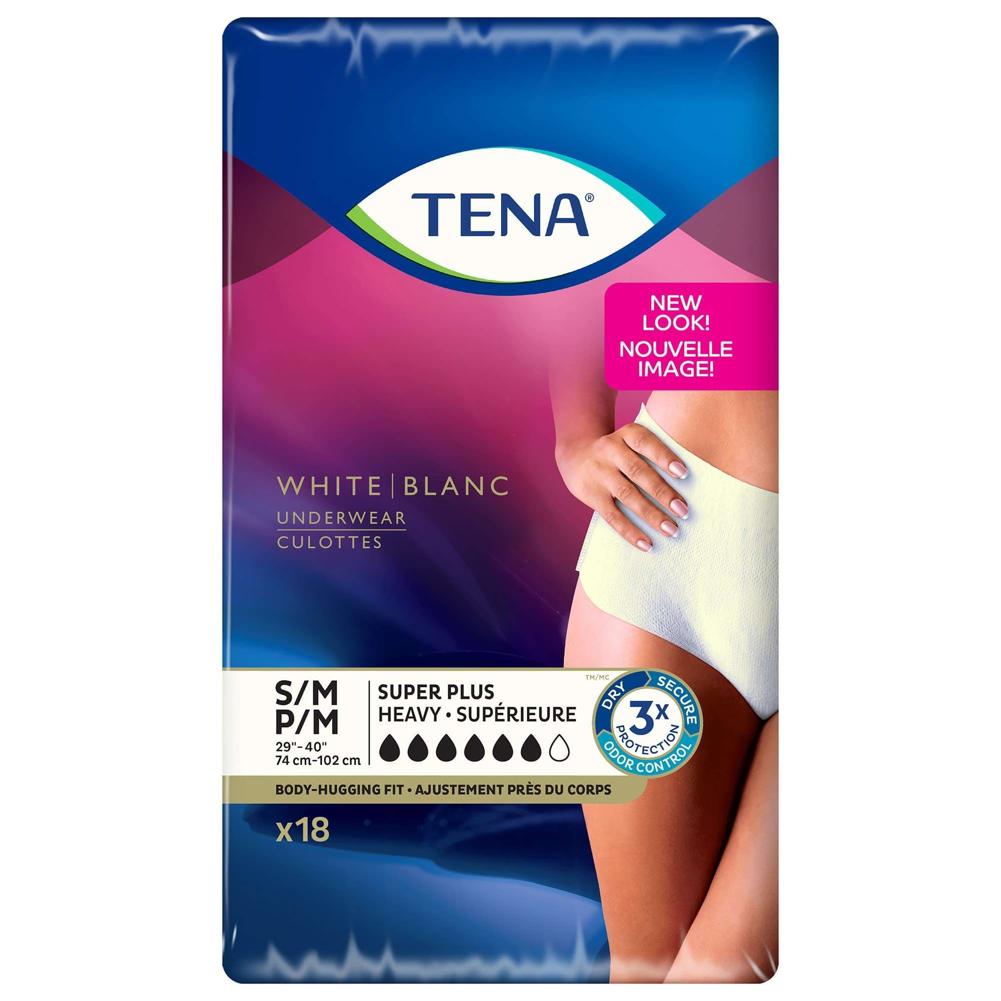 TENA Women Super Plus Heavy Absorbent Underwear, Small-Medium - Package of 18 - Image 1