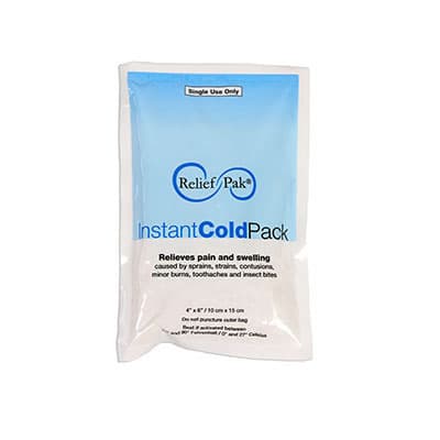 Relief Pak Instant cold compress, Small, 4 x 6 Inch - Case of 12 - Image 1